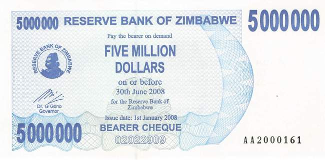 5 Million Dollars Zimbabwe p.54 2008